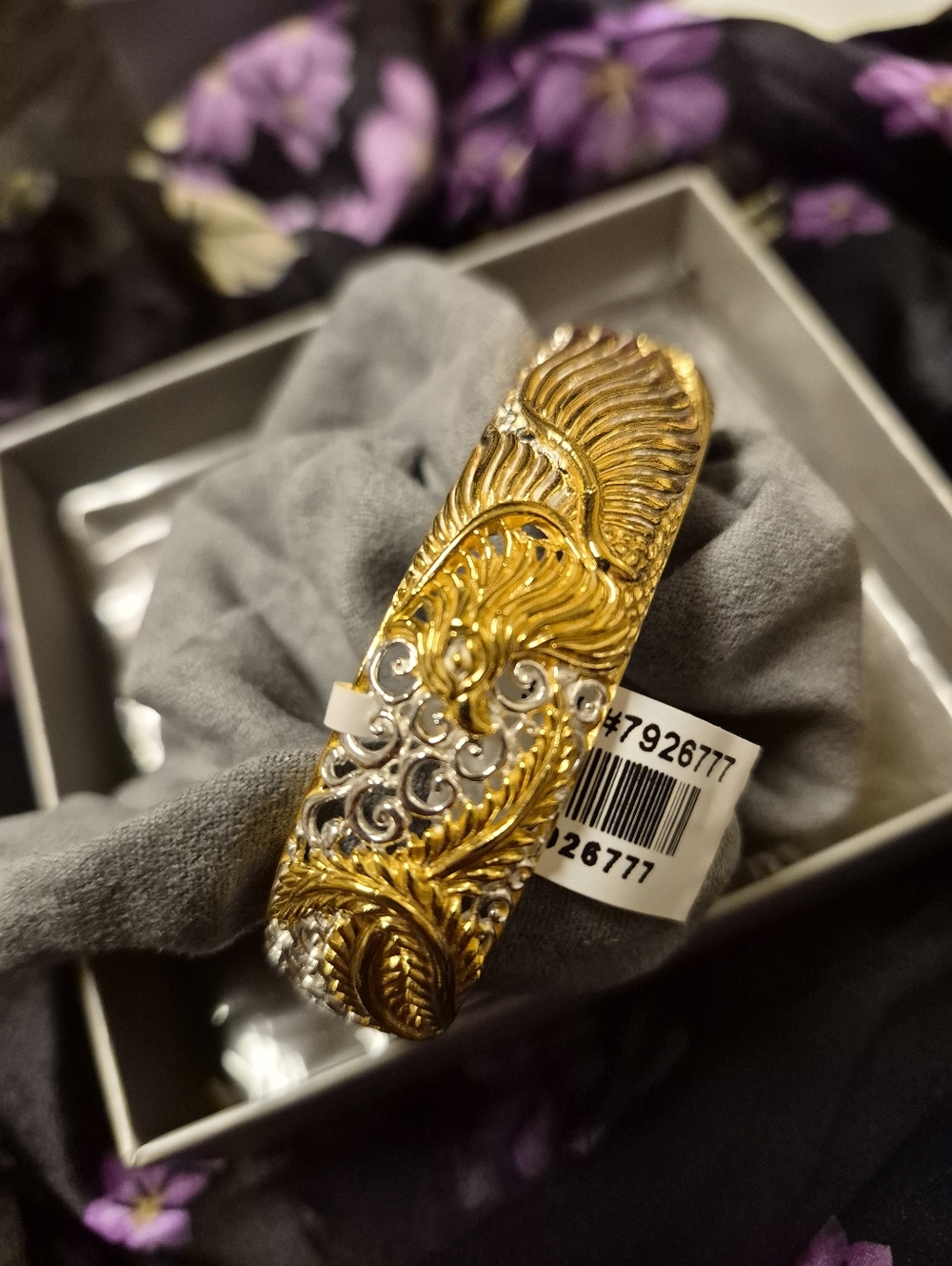 NWT BALI LEGACY TWO-TONE 22K Gold and STERLING PHOENIX CUFF BRACELET 30.6 GRAMS - Picture 5 of 14